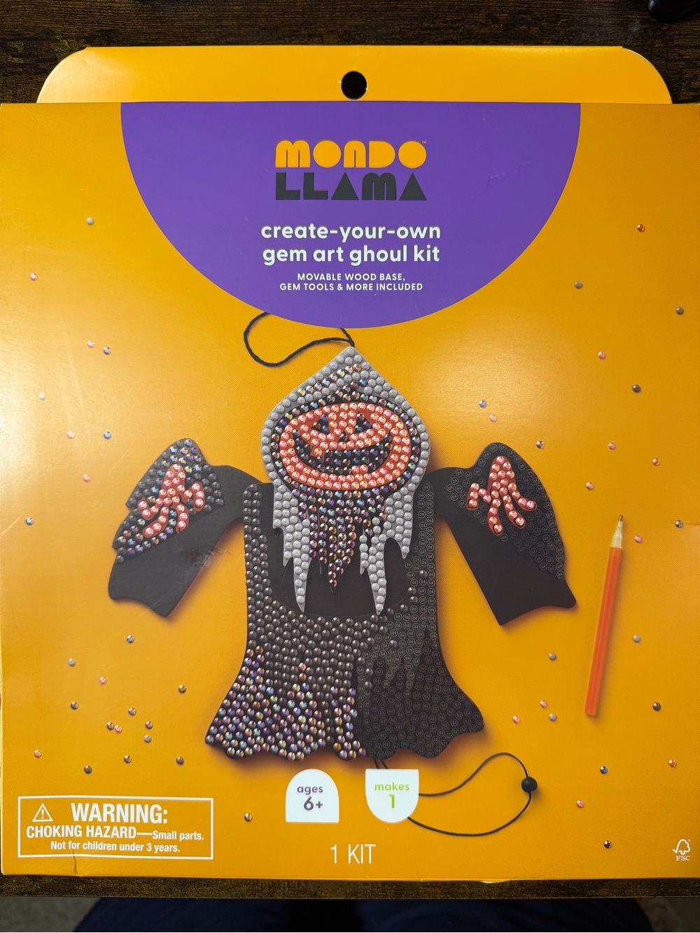 Mondo Llama Kids Create-Your-Own Gem Art Ghoul Kit. NWT - Picture 1 of 3
